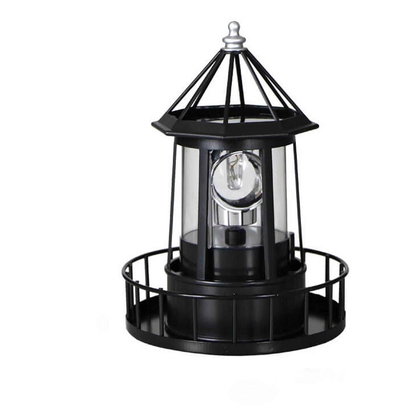 Colorful Solar-Powered Rotating Resin Garden LED Light for Outdoor Decor