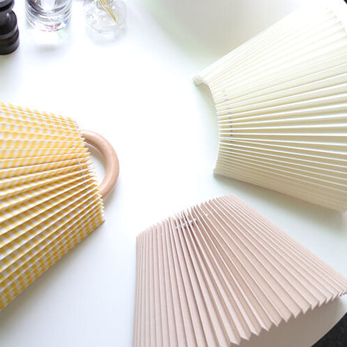 Contemporary Natural Wood Pleated Semi-Circle Wall Sconce for Living Room