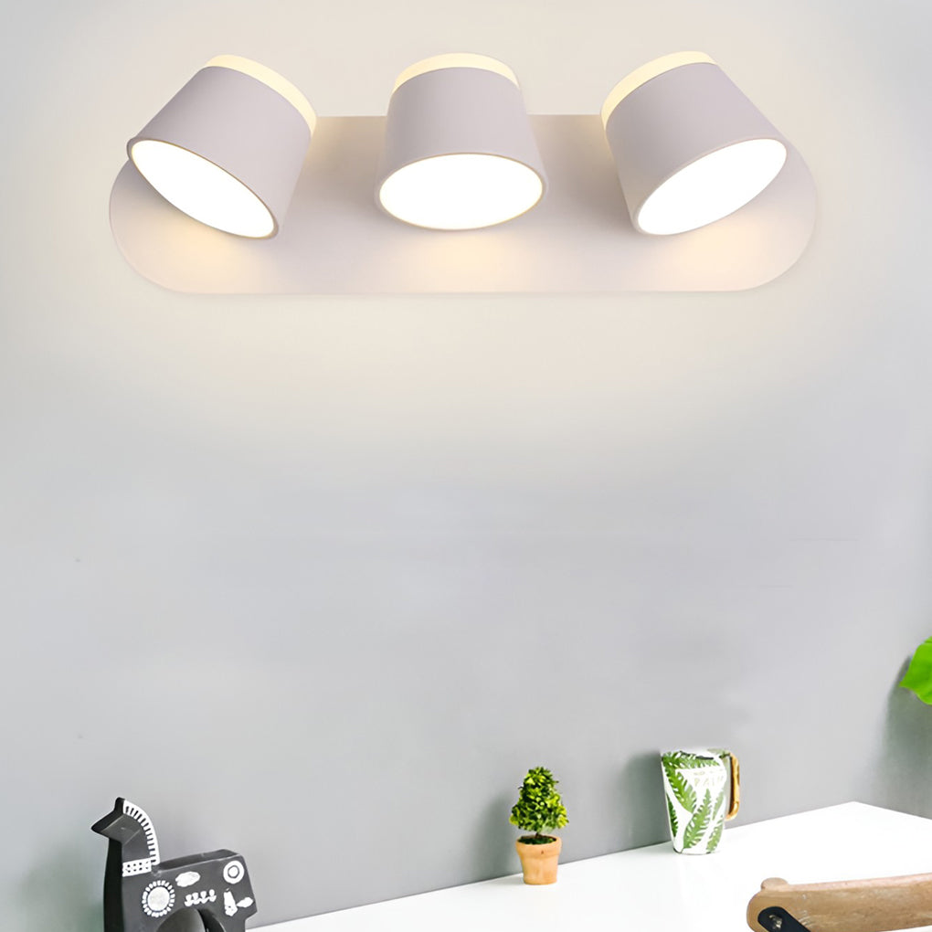 Modern White Adjustable LED Up-Down Wall Sconces for Living Room Decor