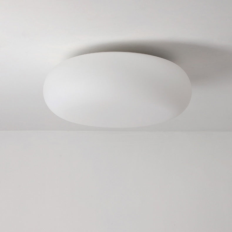 Modern Black Oval Iron LED Flush Mount Ceiling Light for Bedroom