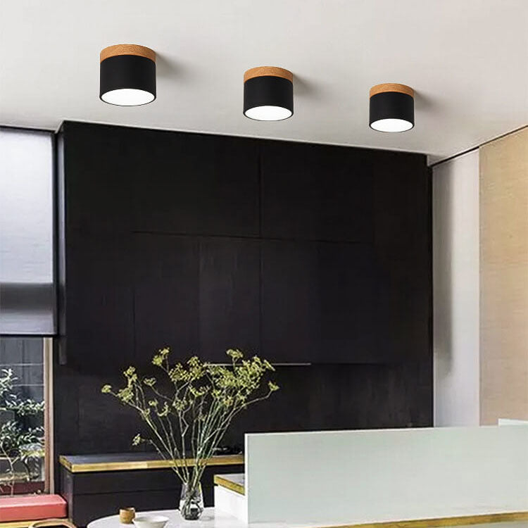 Elegant Scandinavian Solid Color LED Flush Mount Ceiling Light for Home