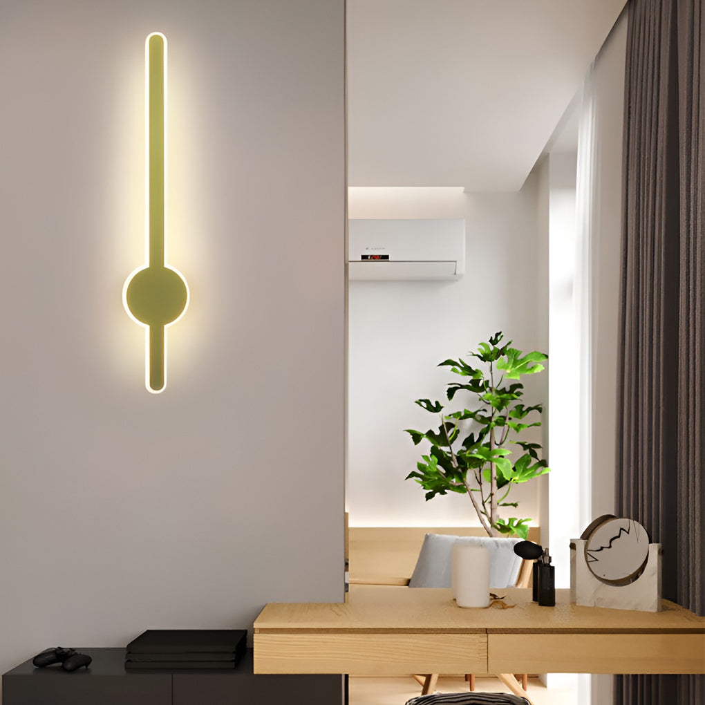Sleek Modern LED Wall Sconce in Black/Gold/White for Living Room Decor