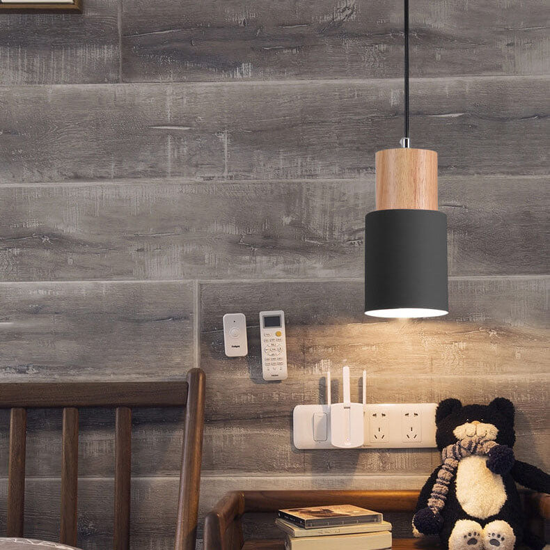 Sleek Nordic Cylinder Aluminum LED Pendant Light for Kitchen & Dining