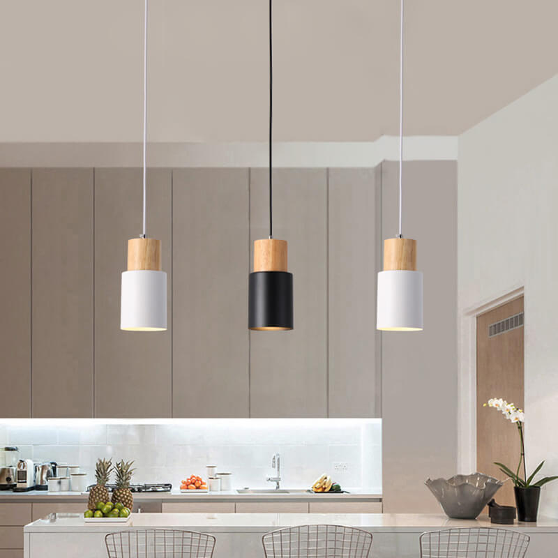 Sleek Nordic Cylinder Aluminum LED Pendant Light for Kitchen & Dining