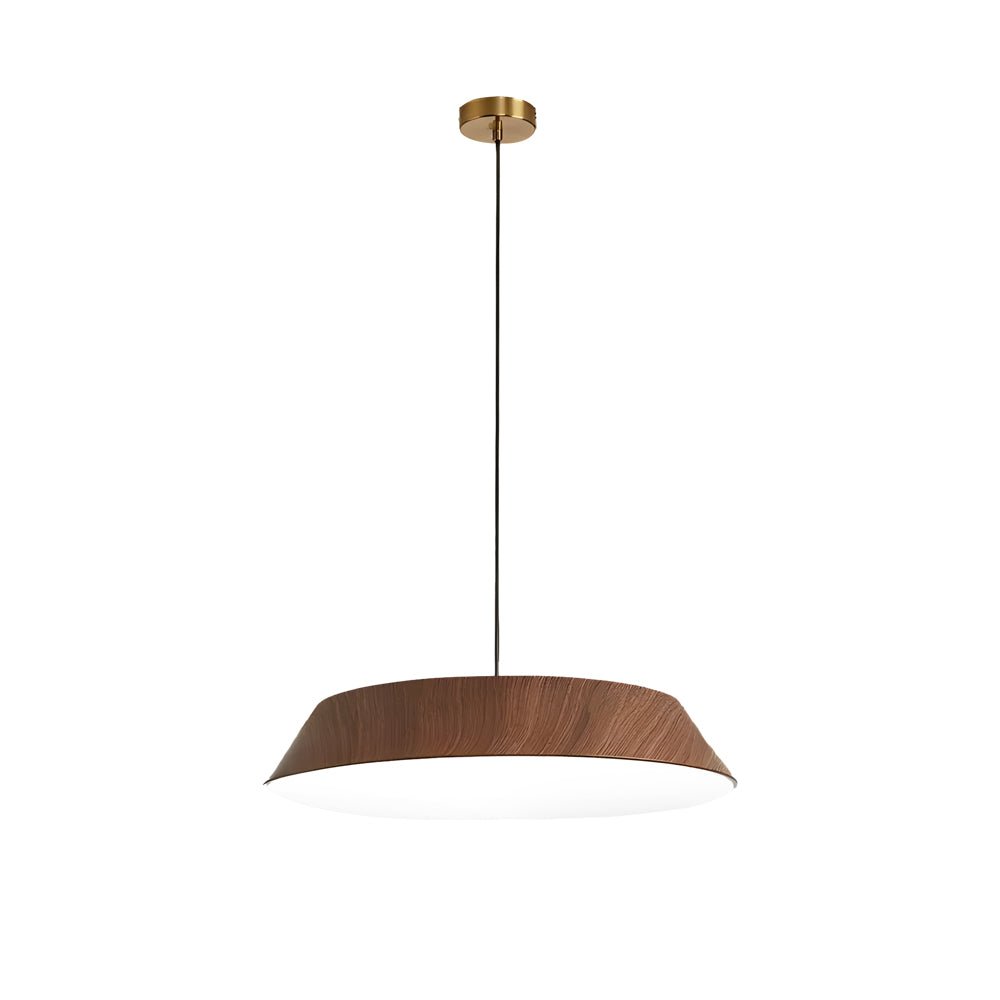 15.74-Inch Rustic Wood LED Pendant Light for Kitchen or Dining Room