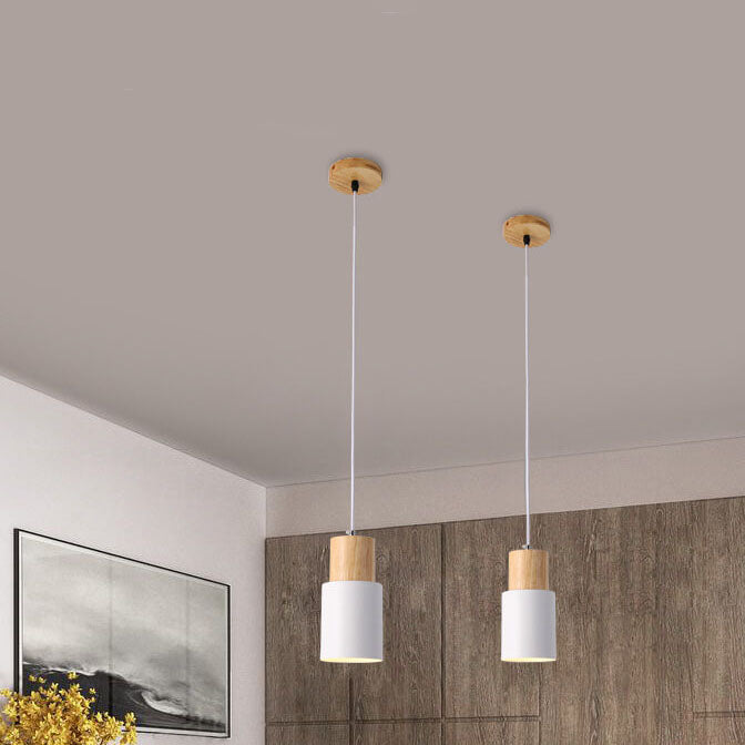 Sleek Nordic Cylinder Aluminum LED Pendant Light for Kitchen & Dining