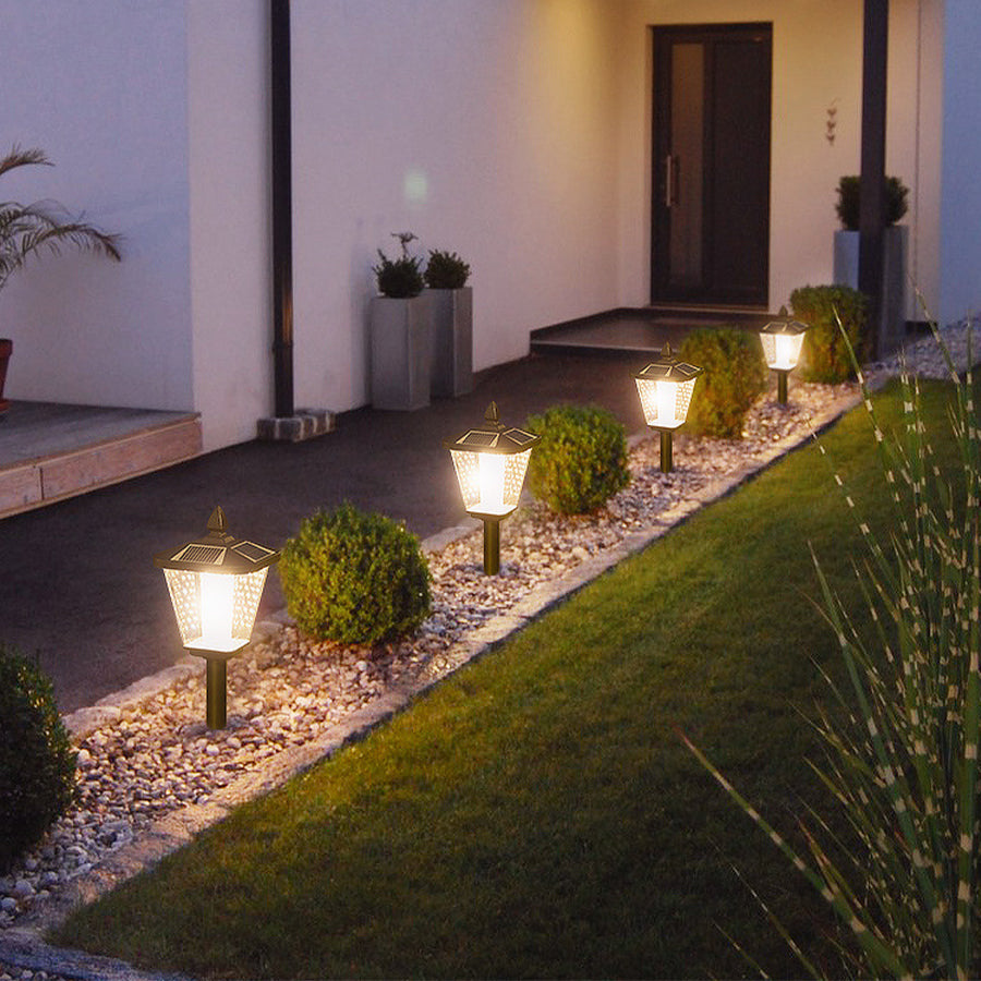 Solar-Powered LED Waterproof Lawn Light Stakes for Garden Decoration