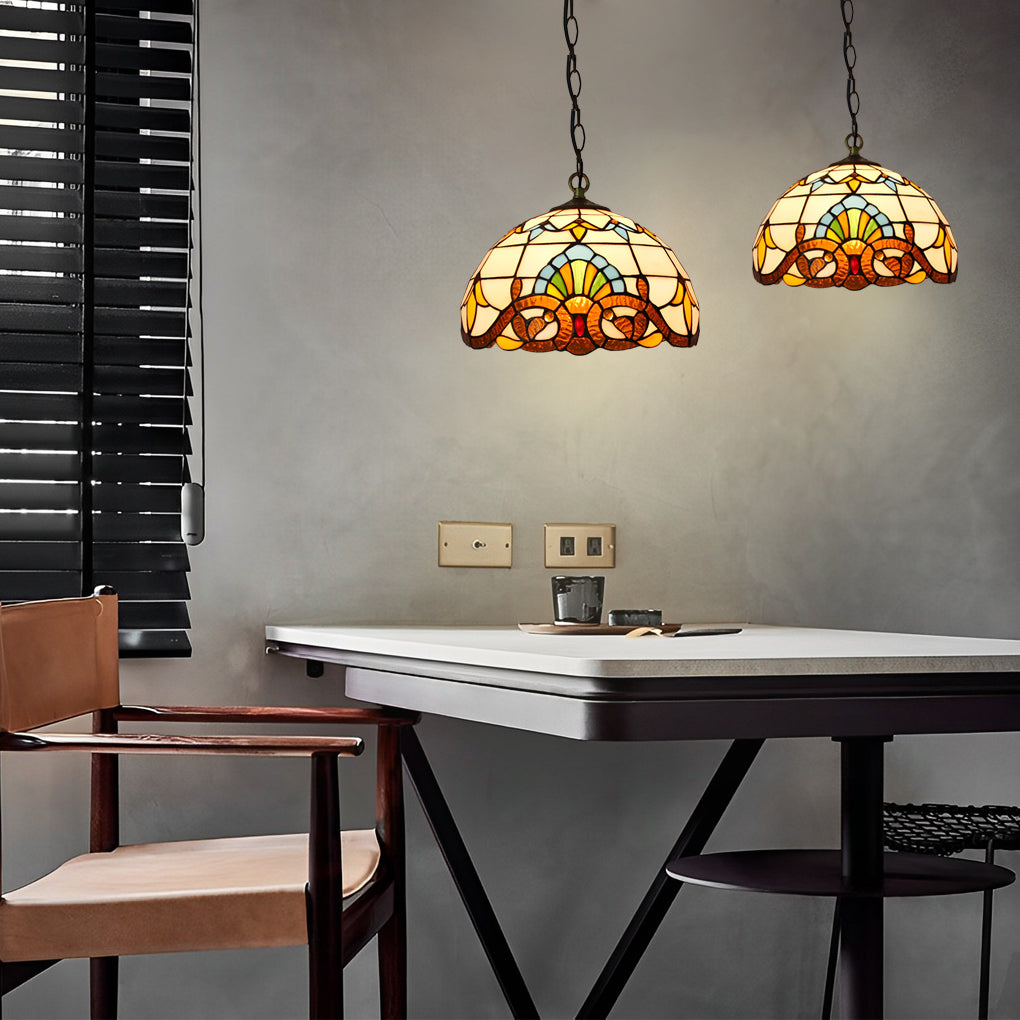 Colorful Handmade Baroque Glass Chandelier for Elegant Living Spaces