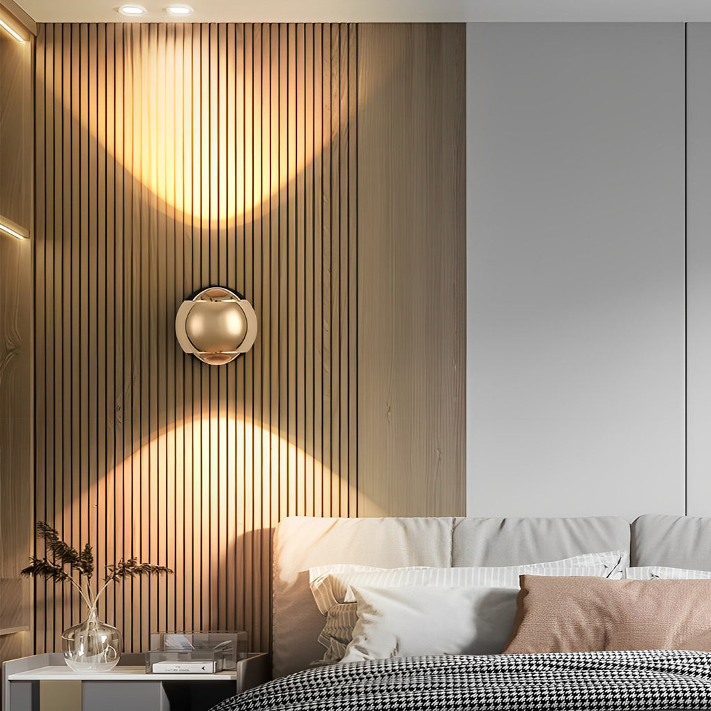 Sleek White LED Up and Down Wall Washer Light for Living Room Decor