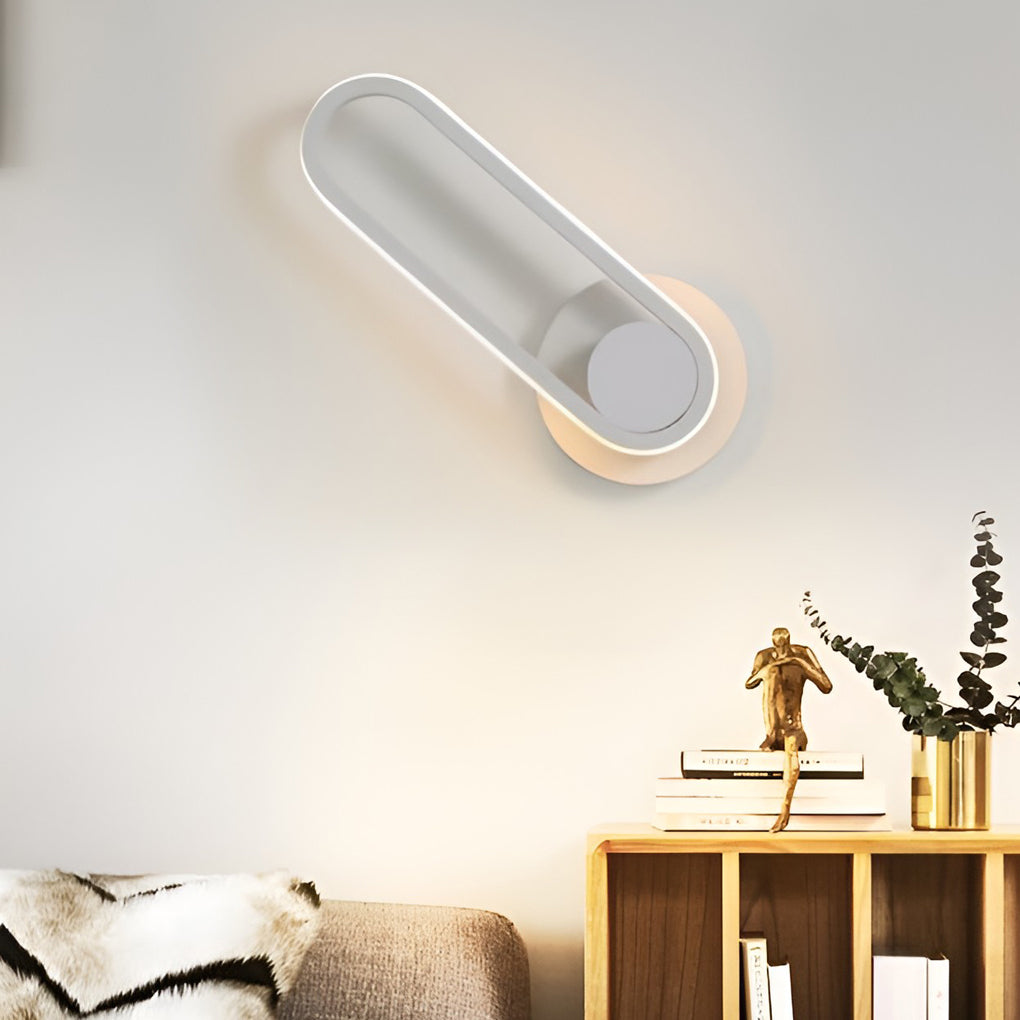 Nordic Style LED Wall Sconce Light - 330° Rotatable Rectangular Design