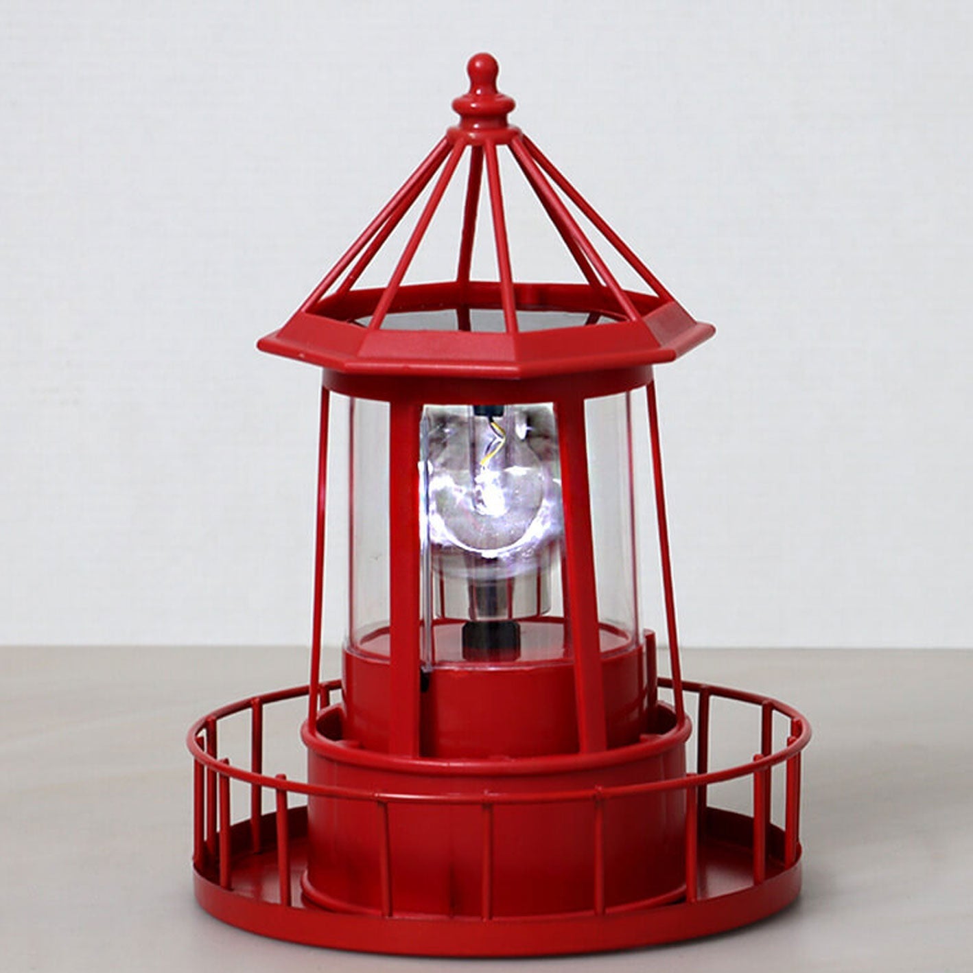 Colorful Solar-Powered Rotating Resin Garden LED Light for Outdoor Decor