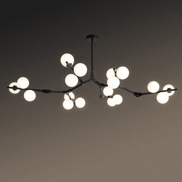 Modern Glass Chandelier with 12/18/24 Lights for Stylish Living Room