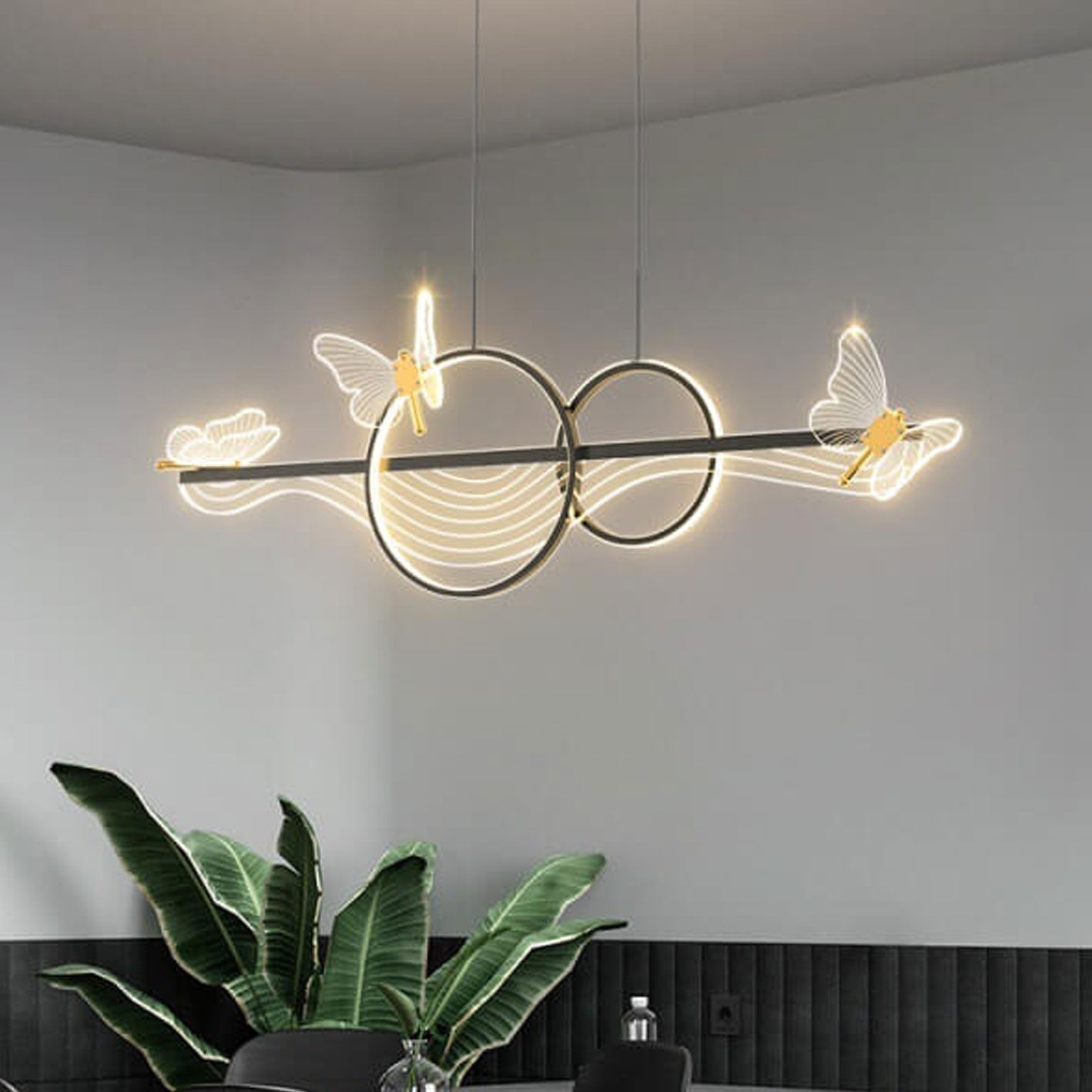 Luxury Nordic Style LED Chandelier Pendant Light for Kitchen Island