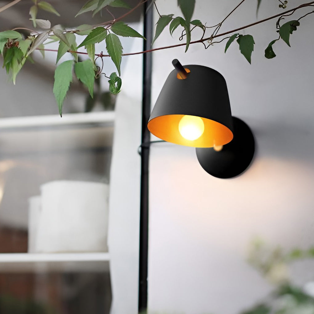 Matte Metal Nordic Hat-Style Wall Sconce Lighting for Modern Home Decor