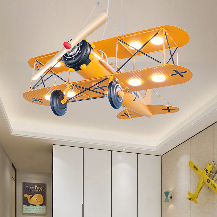 Colorful Acrylic Kids Aircraft LED Chandelier for Modern Bedroom Decor
