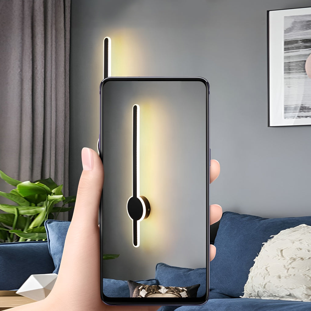 Sleek Modern LED Wall Sconce in Black/Gold/White for Living Room Decor