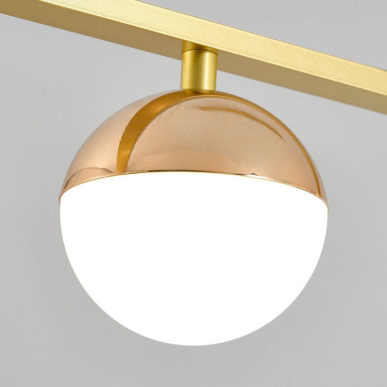 Sleek Silver LED Round Globe Chandelier Pendant Light for Kitchen Island