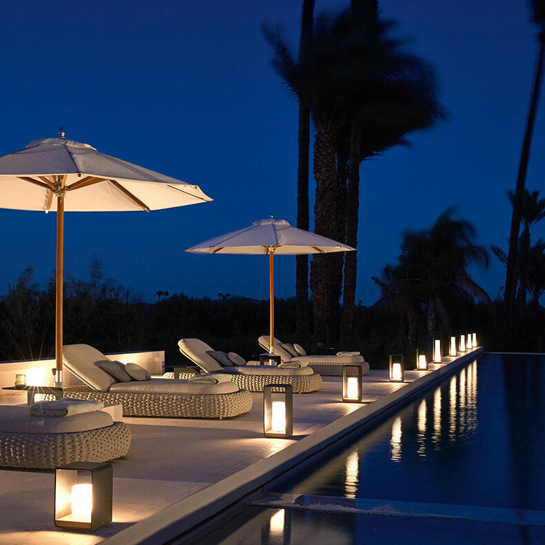 Contemporary Square Stainless Steel LED Landscape Light for Outdoor Use