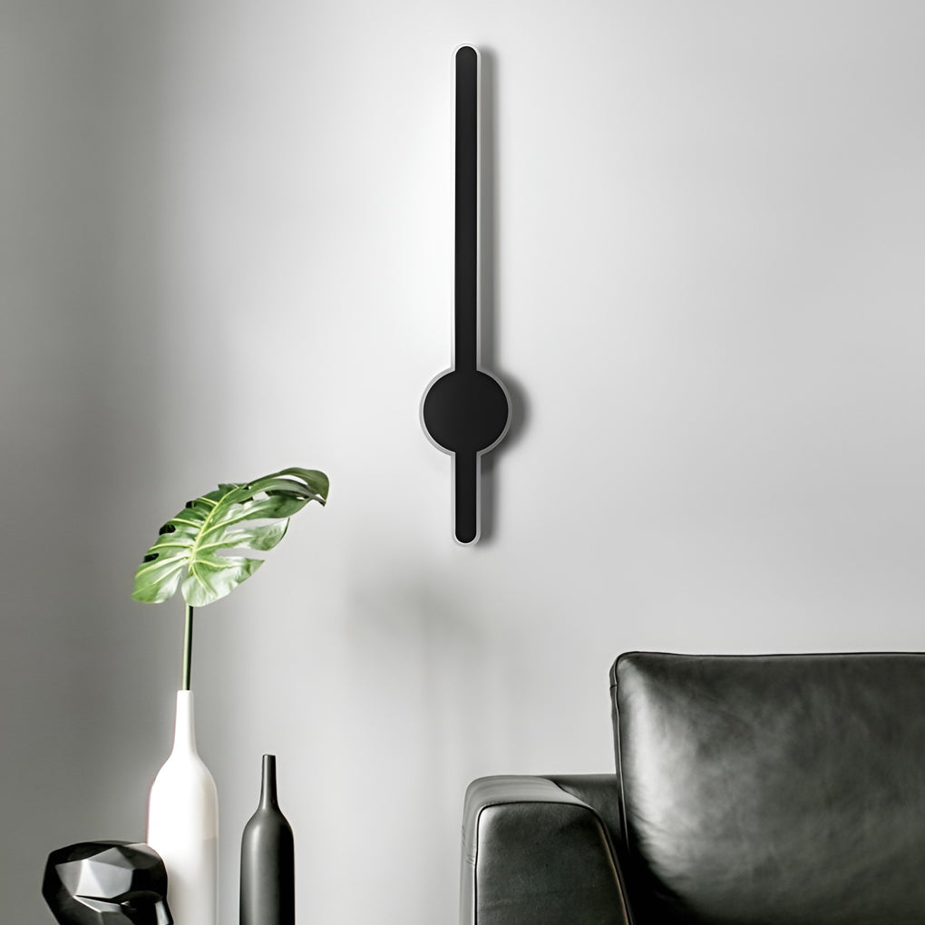 Sleek Modern LED Wall Sconce in Black/Gold/White for Living Room Decor