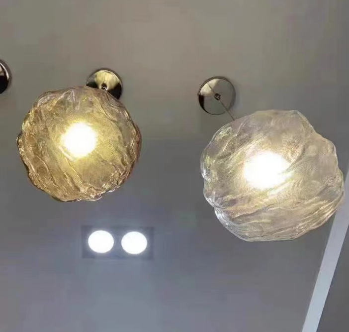 Contemporary Clear Glass Cloud Pendant Light for Living Room Dining Room