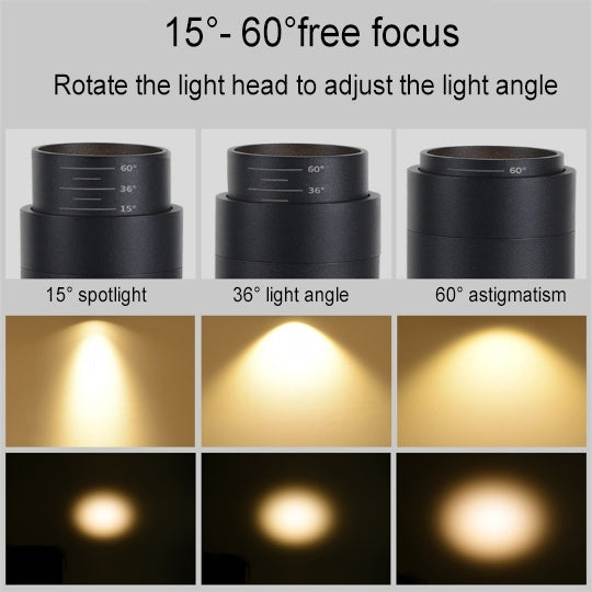 Modern Minimalist LED Track Spotlight - Adjustable Dimmable Lighting for Living Room