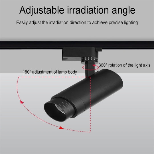Modern Minimalist LED Track Spotlight - Adjustable Dimmable Lighting for Living Room