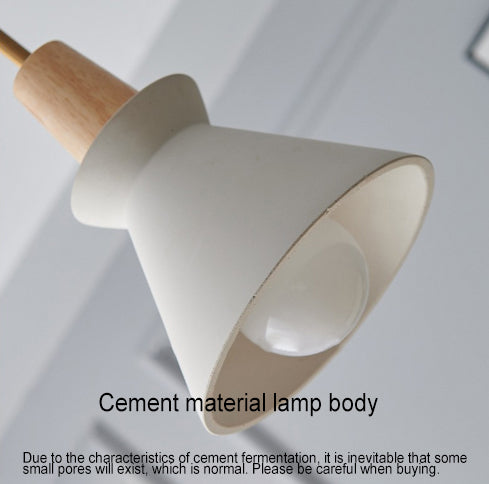 White Cement Nordic Minimalist Tapered Pendant Light for Modern Spaces