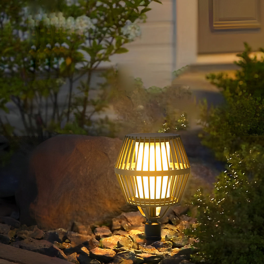 Contemporary Matte Black Solar Lanterns for Outdoor Patio or Garden