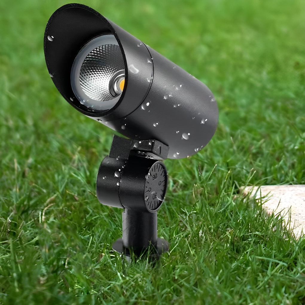Sleek Black Waterproof LED Outdoor Spotlights for Garden Pathway Lighting