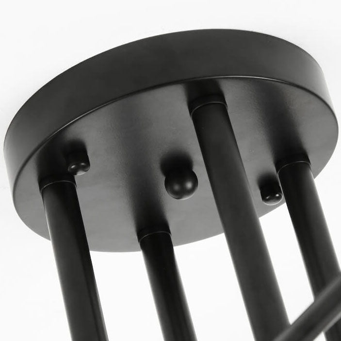 Nordic Minimalist Black Iron 4/6/8-Light Chandelier for Kitchen Island