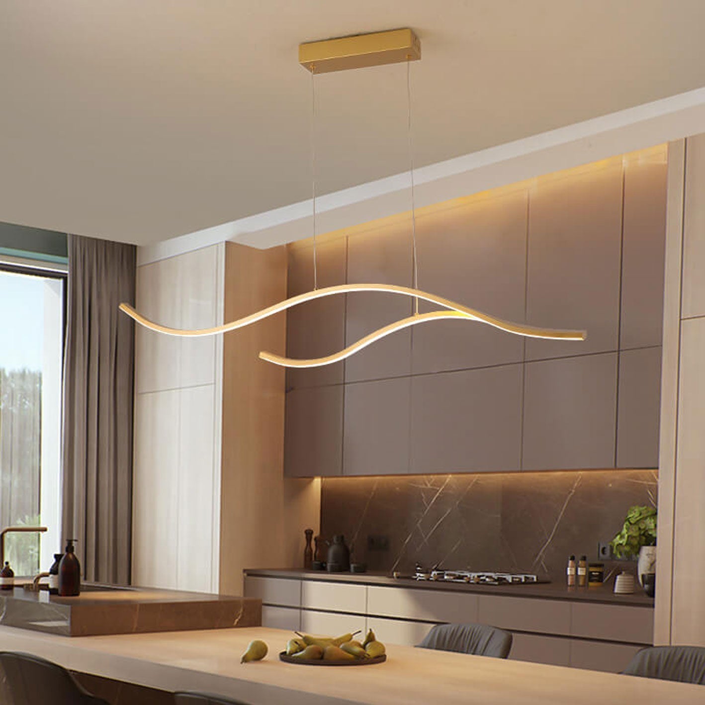 Scandinavian White LED Chandelier Pendant Light for Modern Interiors