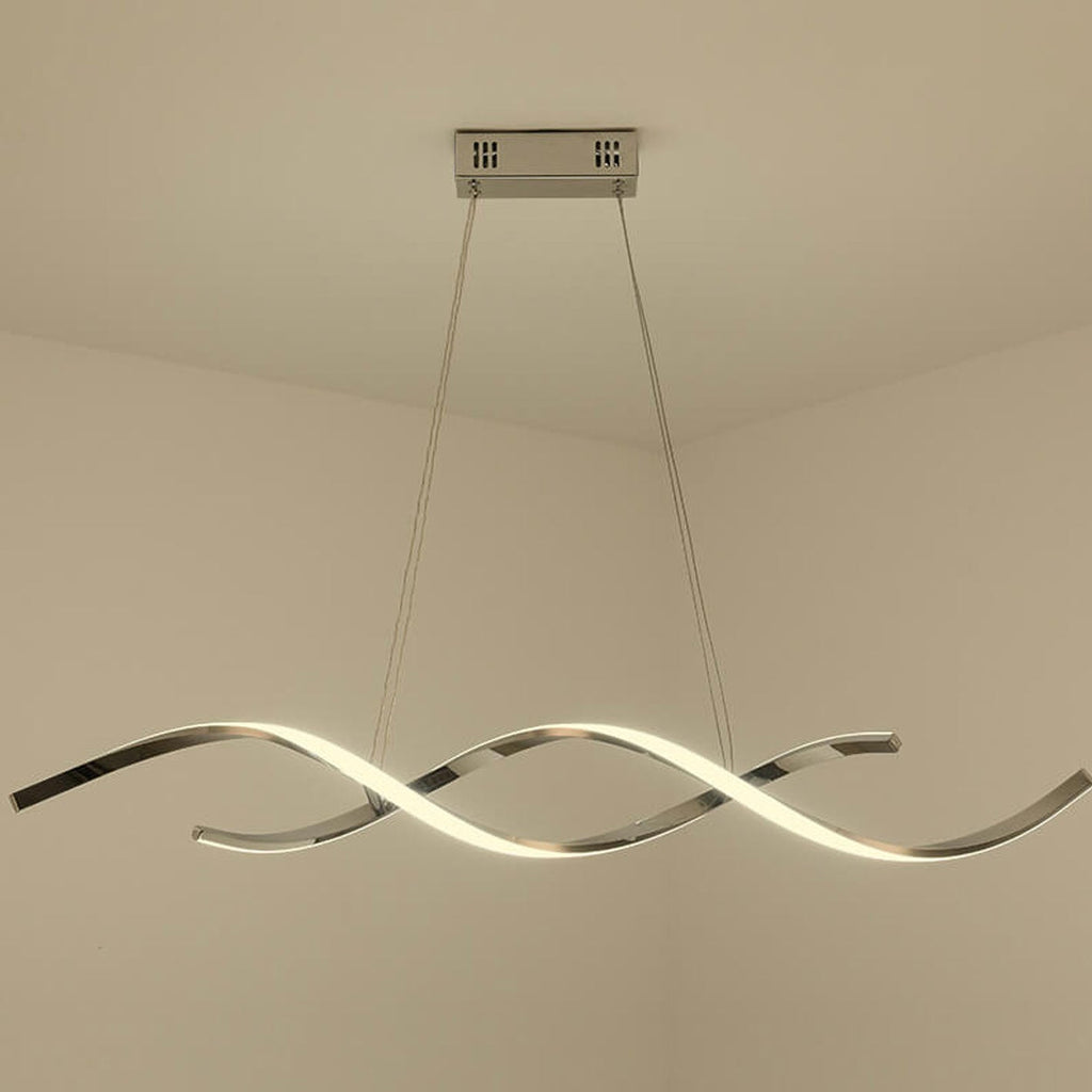 Sleek Modern Minimalist LED Chandelier Pendant Light for Kitchen Island