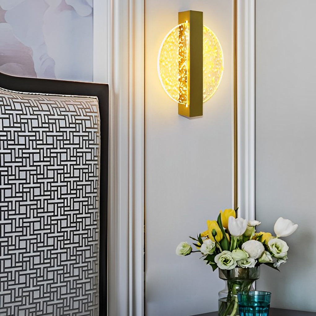 Nordic LED Wall Lamp, Round Square Semicircle Design for Bedroom Decor