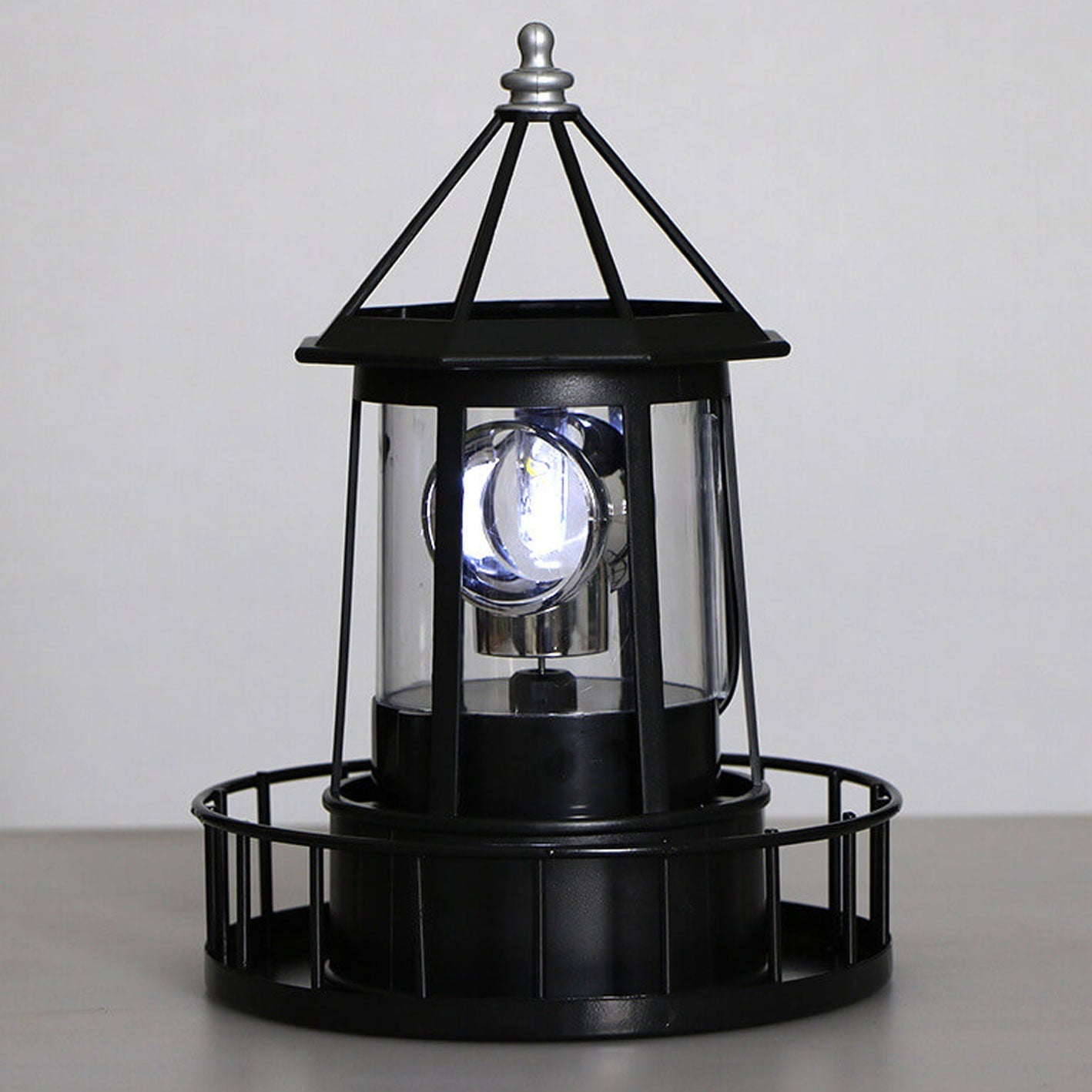 Colorful Solar-Powered Rotating Resin Garden LED Light for Outdoor Decor