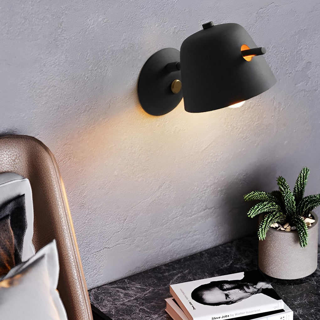 Matte Metal Nordic Hat-Style Wall Sconce Lighting for Modern Home Decor