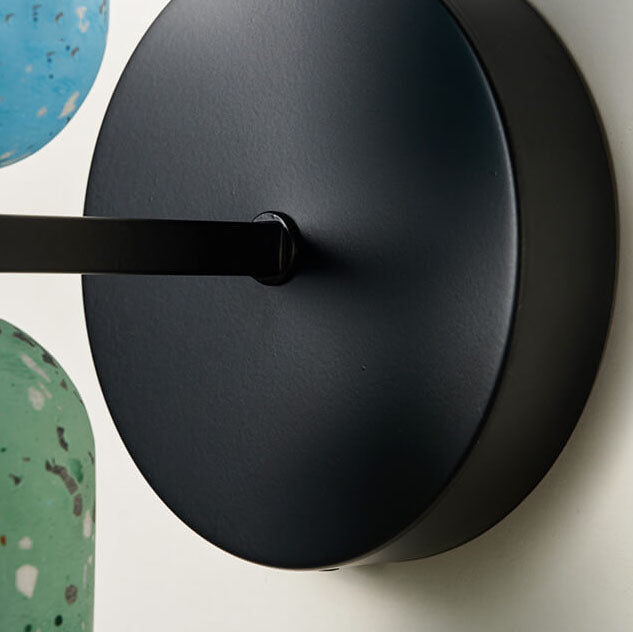 Modern Wabi-Sabi Iron & Cement 2-Light Wall Sconce for Living Room