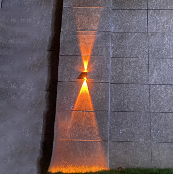 Waterproof LED Wall Sconce Lamp - Modern Solar Trapezoid Design for Outdoor