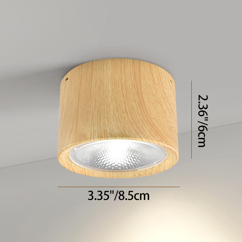 Sleek Black Nordic Cylinder LED Flush Mount Ceiling Light for Modern Interiors