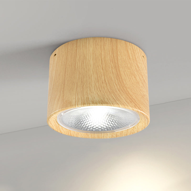 Sleek Black Nordic Cylinder LED Flush Mount Ceiling Light for Modern Interiors