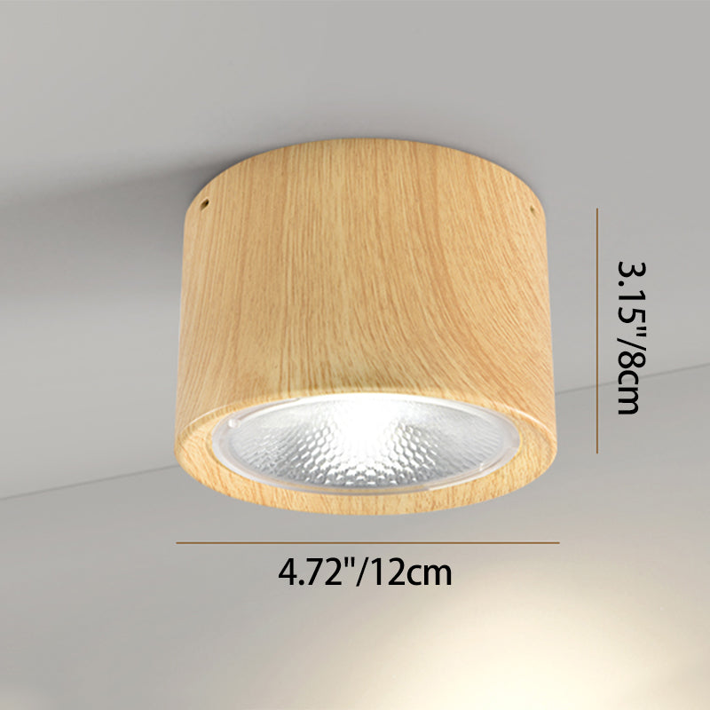 Sleek Black Nordic Cylinder LED Flush Mount Ceiling Light for Modern Interiors