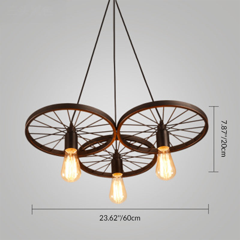 Vintage Industrial Wrought Iron 1/3/6-Light Chandelier for Loft Spaces