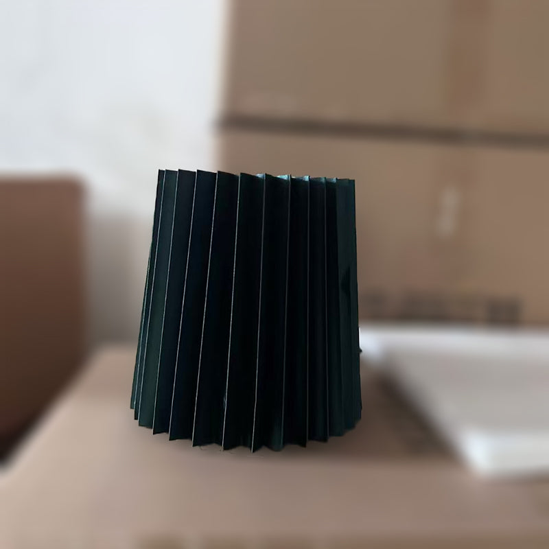 Vintage-Style Pleated Cylinder Iron and Wood 3/5 Light Chandelier for Living Room