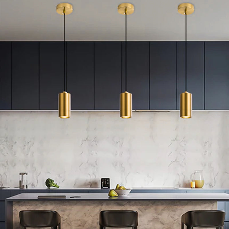 Modern Black Iron Mini Pendant Light Fixture for Minimalist Living Room