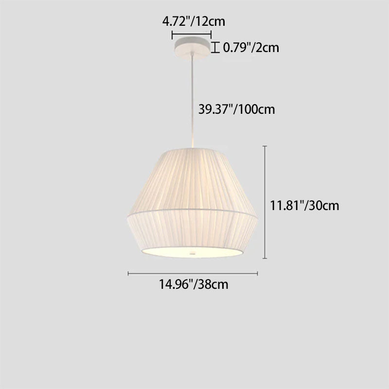 Modern Minimalist Iron Fabric Oval Round 3-Light Chandelier For Living Room
