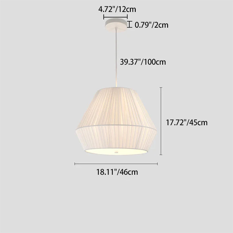 Modern Minimalist Iron Fabric Oval Round 3-Light Chandelier For Living Room