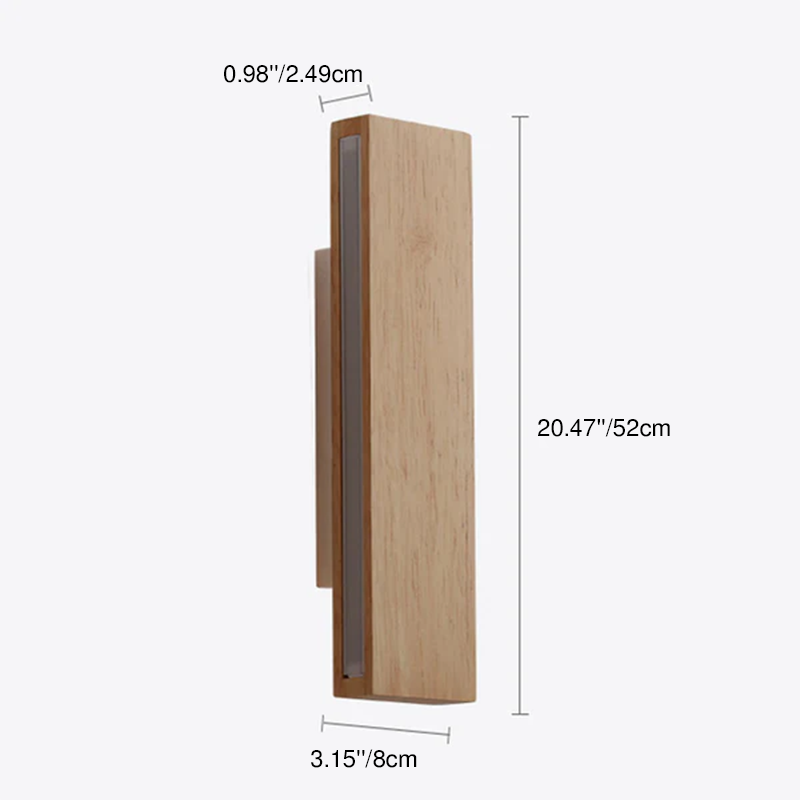 Nordic Style Rotatable Solid Wood LED Wall Sconce for Contemporary Spaces