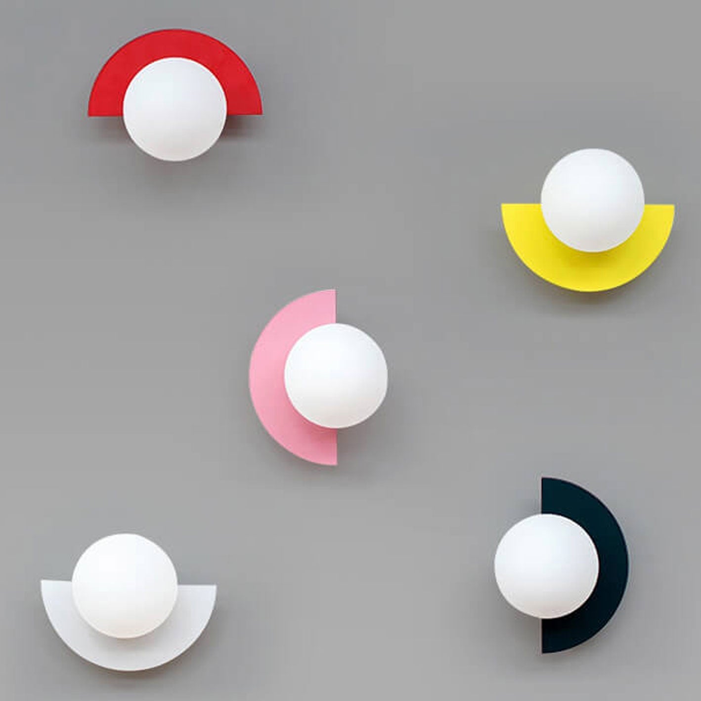 Colorful Glass Semi-Circle Wall Sconce Lamp for Modern Living Spaces