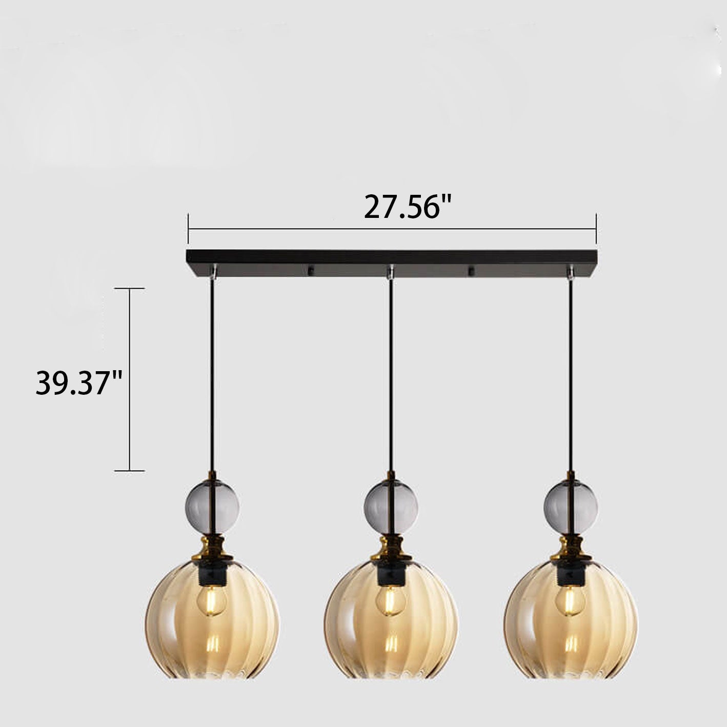 Creative Danish Striped Glass Round Chandelier for Modern Living Spaces
