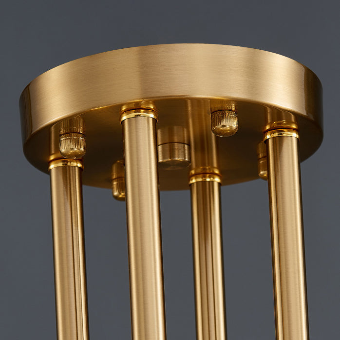 Modern Gold Finish Chandelier with Colorful Glass Shades for Living Room
