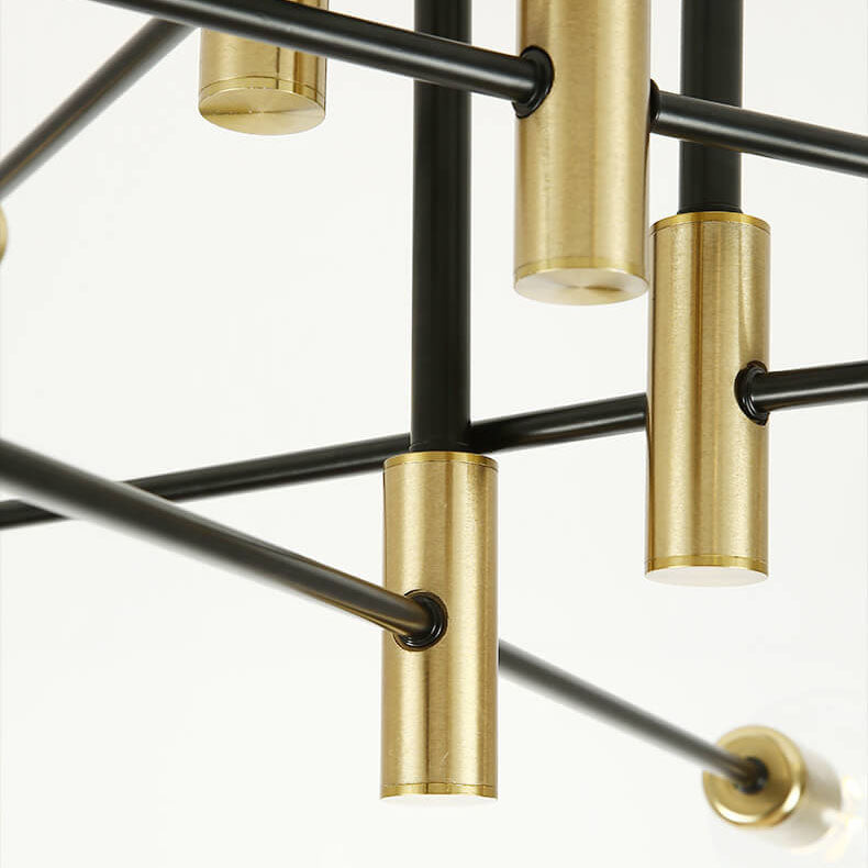 Nordic Minimalist Black Iron 4/6/8-Light Chandelier for Kitchen Island